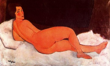 アメデオ・モディリアーニ Painting - 横たわるヌード 1917年 アメデオ・モディリアーニ
